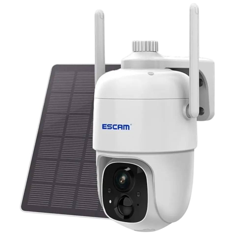 Cámara de vigilancia IP Escam G24 3M Wifi Panel solar Blanco 1