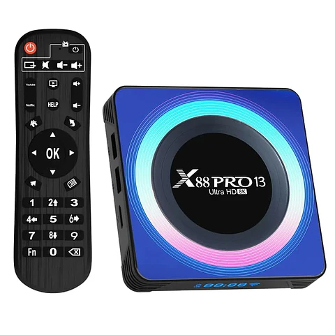 X88 PRO 13 4GB/32GB Caja Acrílica Android 13 - Android TV