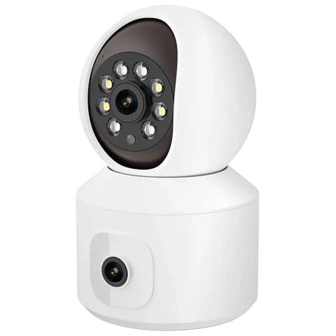 Camara de seguridad IP Escam QF010 2MP+2MP Visión Nocturna a Color Paneo Wifi Blanco