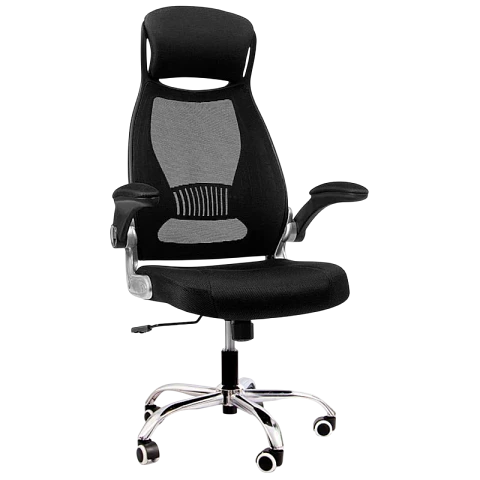 Silla de Oficina Powerbasics W2003 Negro con Reposabrazos Abatibles