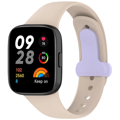 Correa de silicona Xiaomi Redmi Watch 3 Sports Marfil