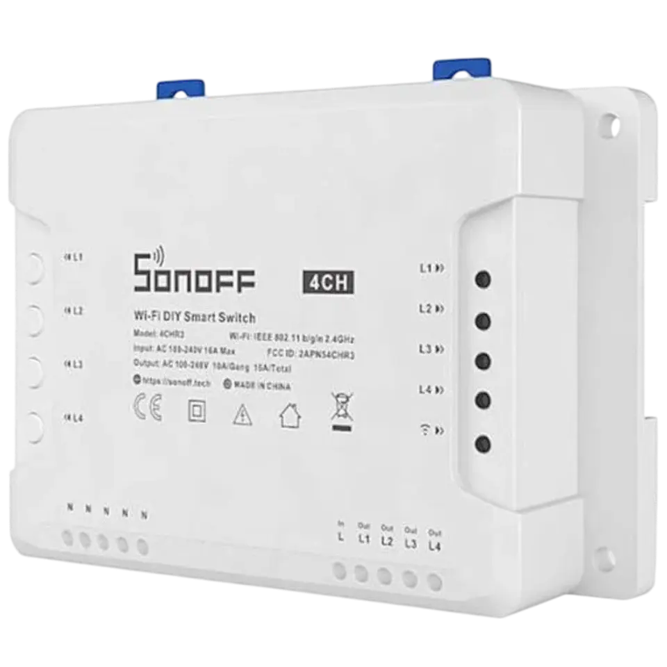 Sonoff 4CH Pro R3 Wifi Smart Switch con Control RF - Relé inteligente 1