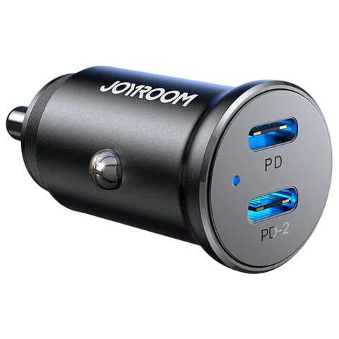 Joyroom JR-CCN06 Dual USB-C Mini Metal - Cargador de coche