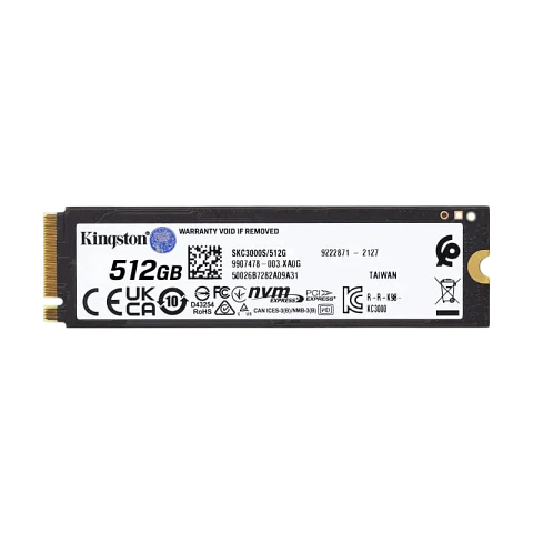 Kingston Technology KC3000 M.2 2280 512 GB PCIe 4.0 NVMe TLC SSD