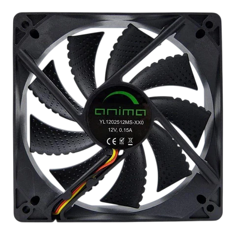 Ventilador para carcasa de PC Tacens Anima AF12 Negro
