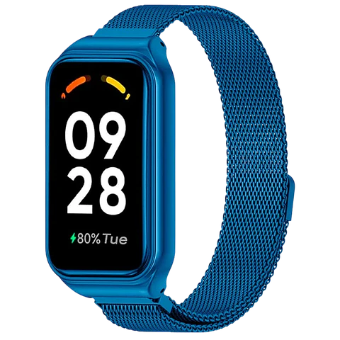 Correa Milanesa Magnética Xiaomi Mi Smart Band 8 Active / Redmi Smart Band 2 Azul
