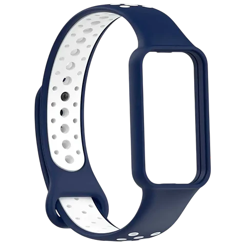 Correa Amazfit Band 7 Dual Color Azul+Blanco