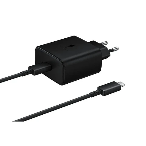 Samsung 45W USB Tipo-C Cable USB Tipo-C Carga Súper Rápida Negro - Cargador de Pared