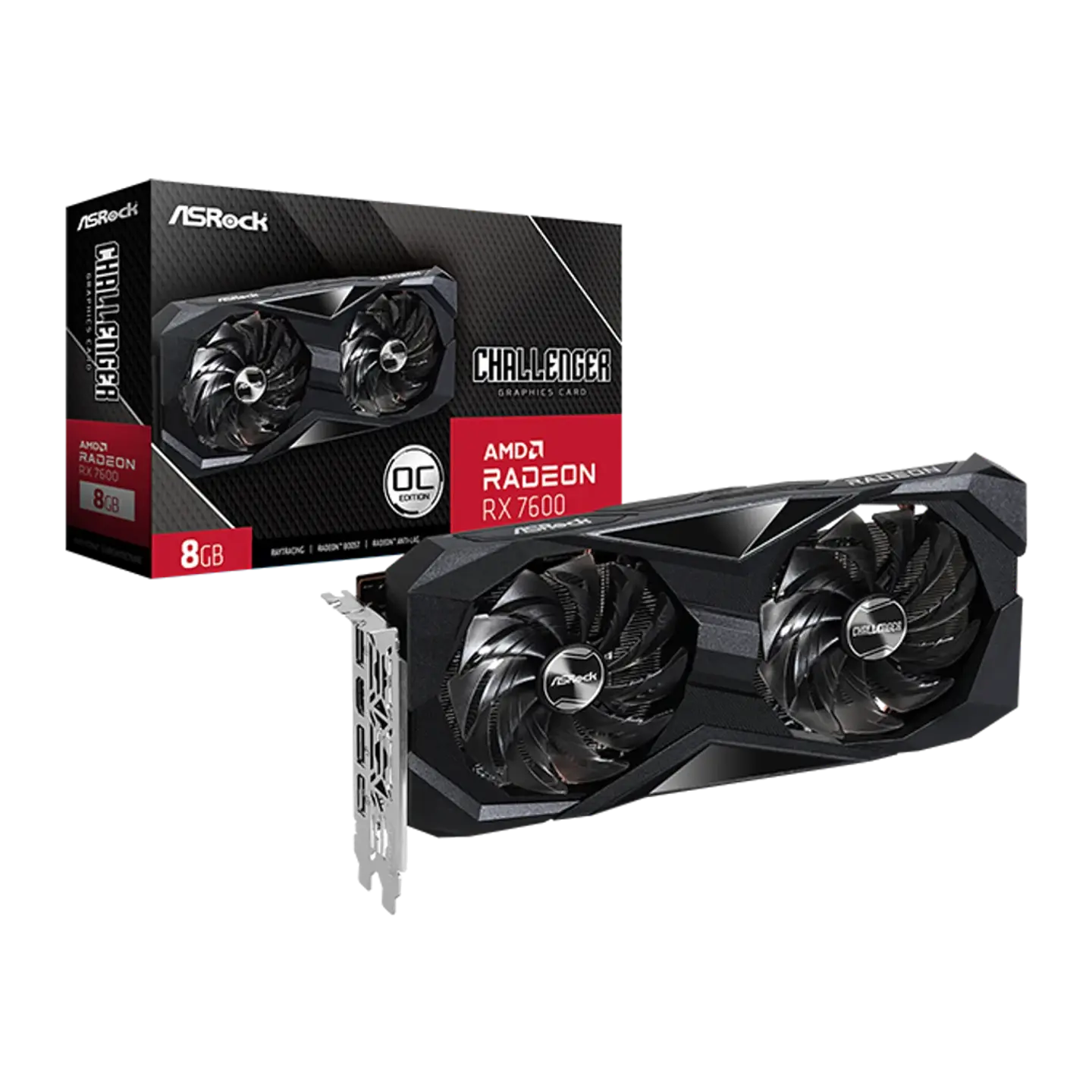 Tarjeta gráfica ASRock Challenger Radeon RX 7600 8GB GDDR6 1