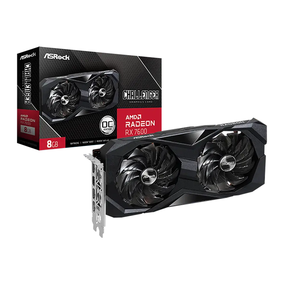 Tarjeta gráfica ASRock Challenger Radeon RX 7600 8GB GDDR6 1