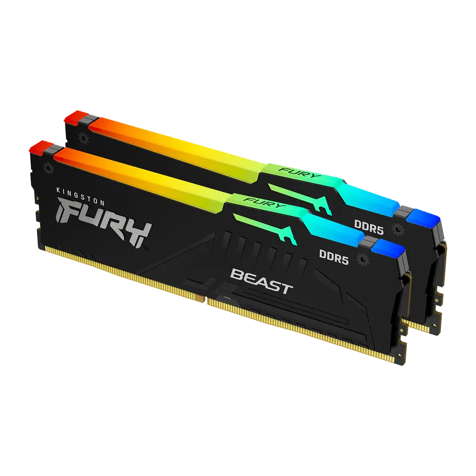 Módulo de memoria Kingston FURY Beast RGB DDR5 32GB 2x16GB 5200MHz 1