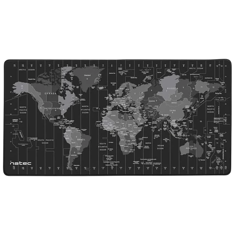 NATEC Time Zone Map Maxi Negro/Gris