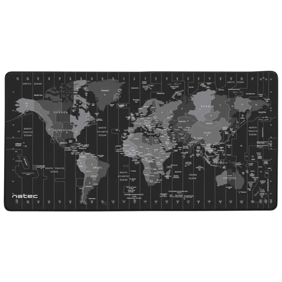 NATEC Time Zone Map Maxi Negro/Gris 1