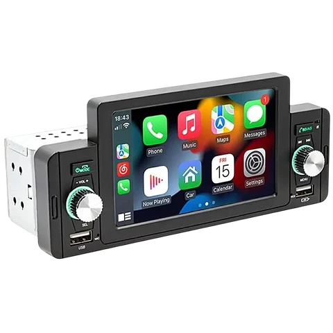 SWM 160C 5 pulgadas Bluetooth/Carplay/USB Negro 1 DIN