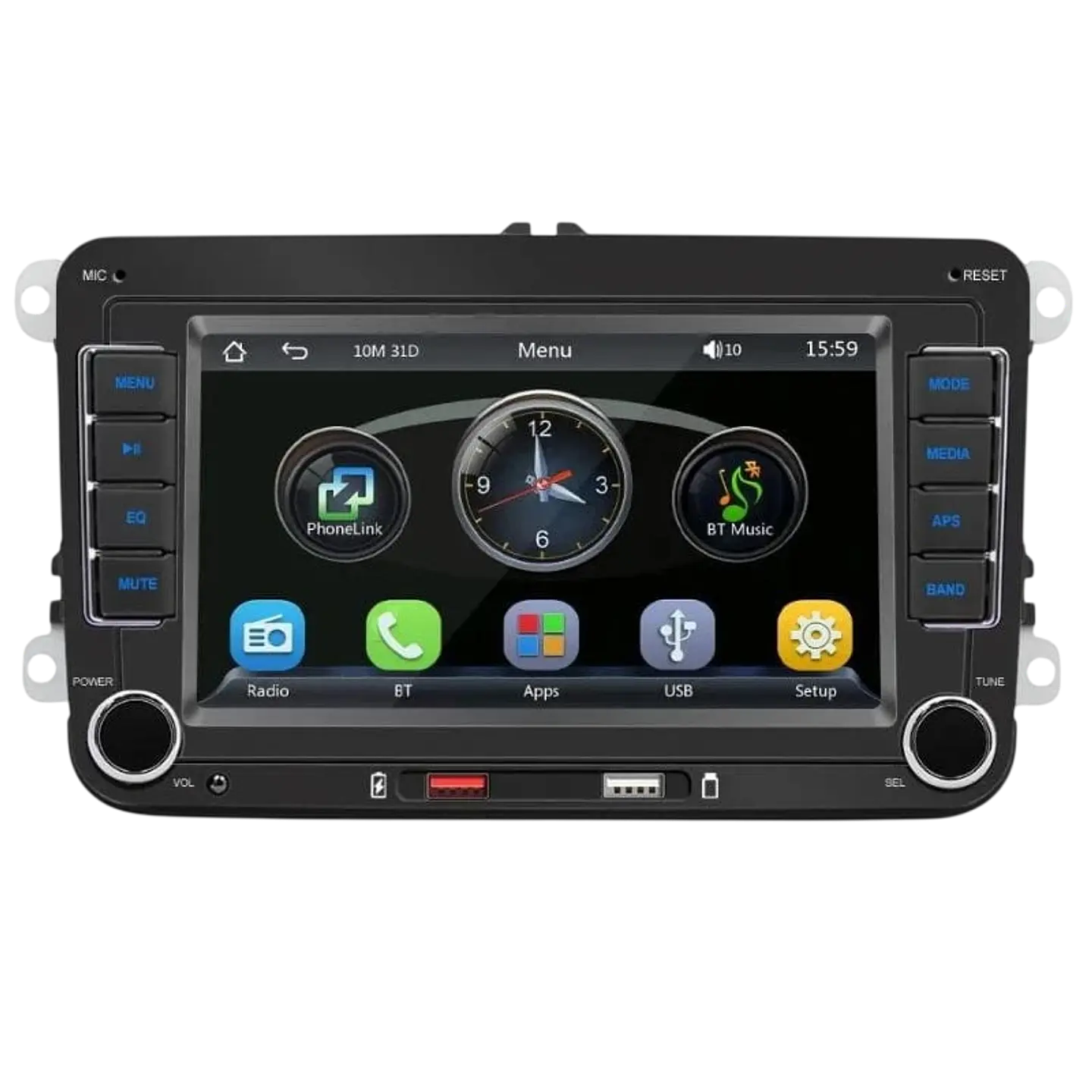 F9070C Bluetooth/Carplay/USB Negro - Autoradio 2 DIN 1