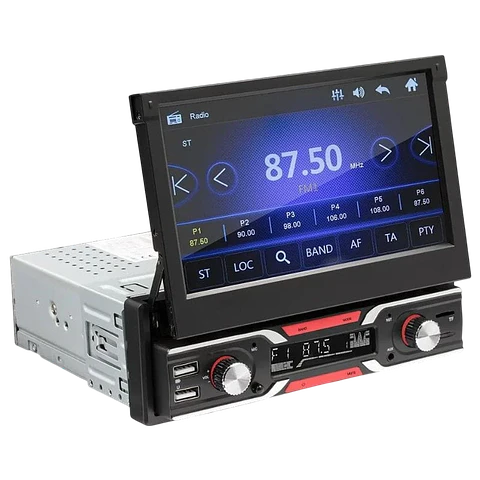 SWM 9603S Pantalla Retráctil Bluetooth Carplay/Android Auto inalámbrico USB Negro 1 DIN