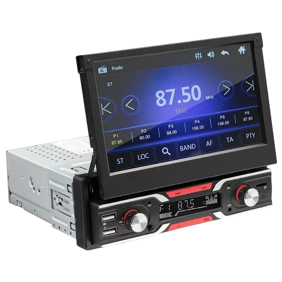 SWM 9603S Pantalla Retráctil Bluetooth Carplay/Android Auto inalámbrico USB Negro 1 DIN 1