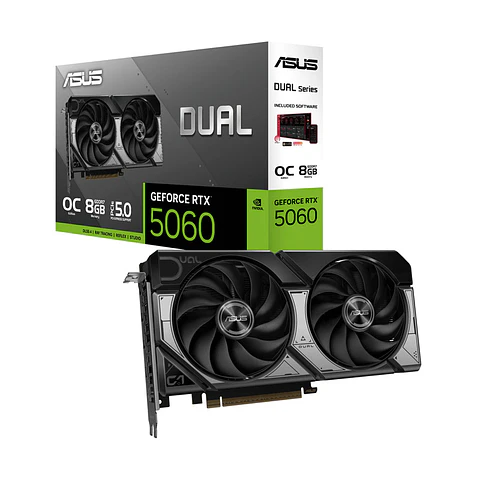 Placa Gráfica Asus NVIDIA GeForce RTX 5060 "Blackwell" Dual OC 8GB GDDR7 DLSS4