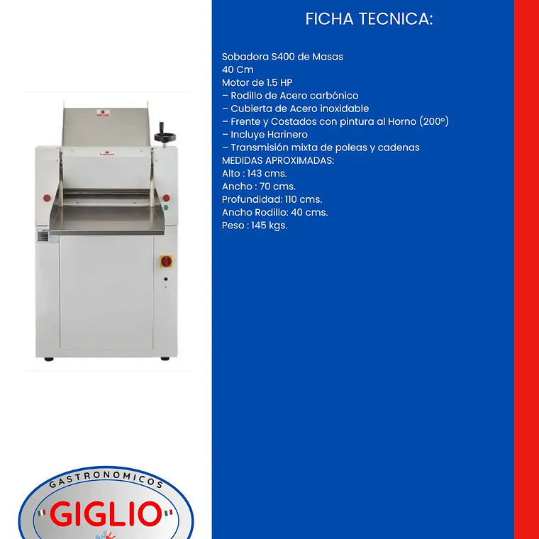 Sobadora de masas S-400 2