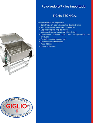 Revolvedora 7 Kilos Importada
