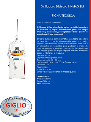 Ovilladora Divisora SINMAG SM