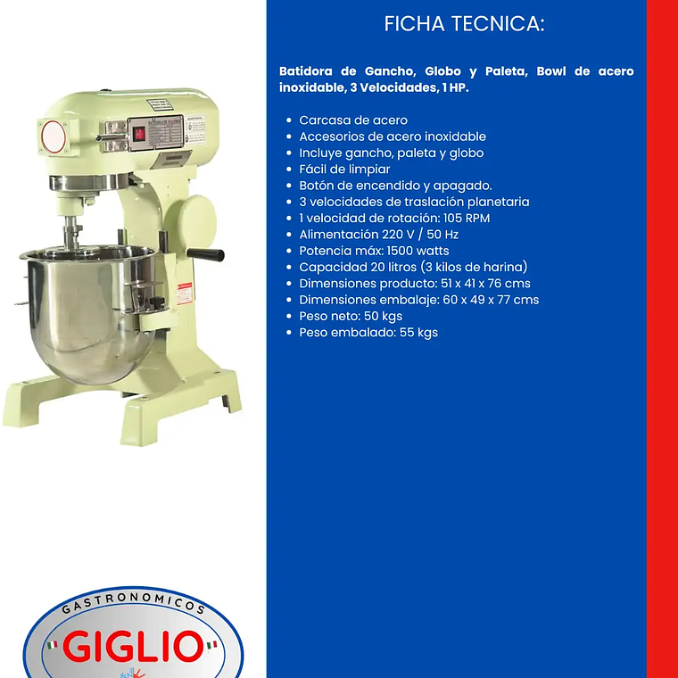 Batidora 20 Lts Nacional 2