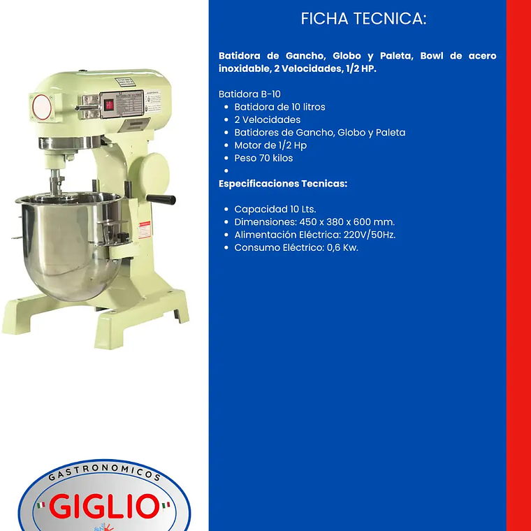 Batidora 10 Lts Nacional 2