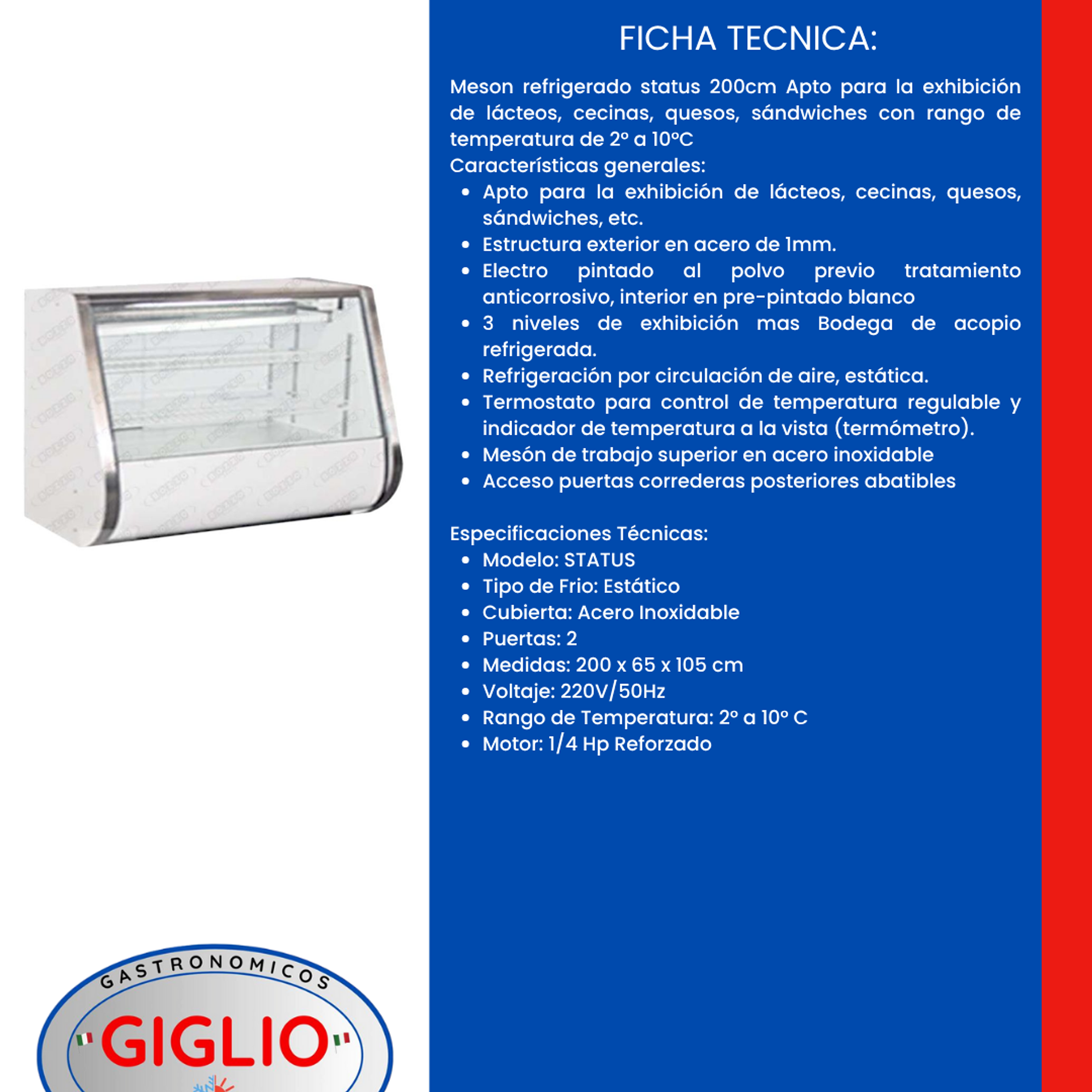 Vitrina STATUS 2.00 mts 2