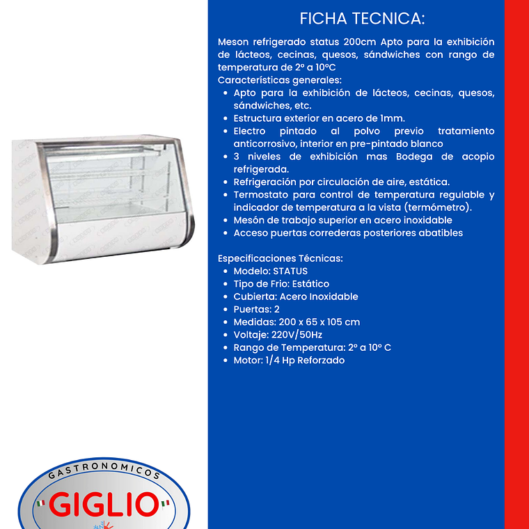 Vitrina STATUS 2.00 mts 2