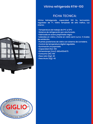 Vitrina refrigerada RTW-100