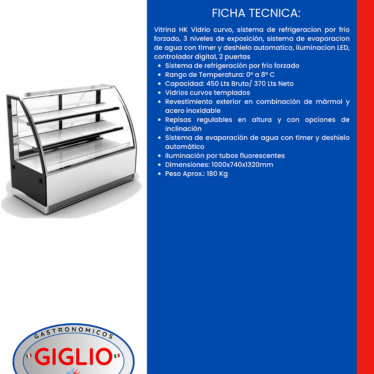 Vitrina HK Curva 1.000 mts 2