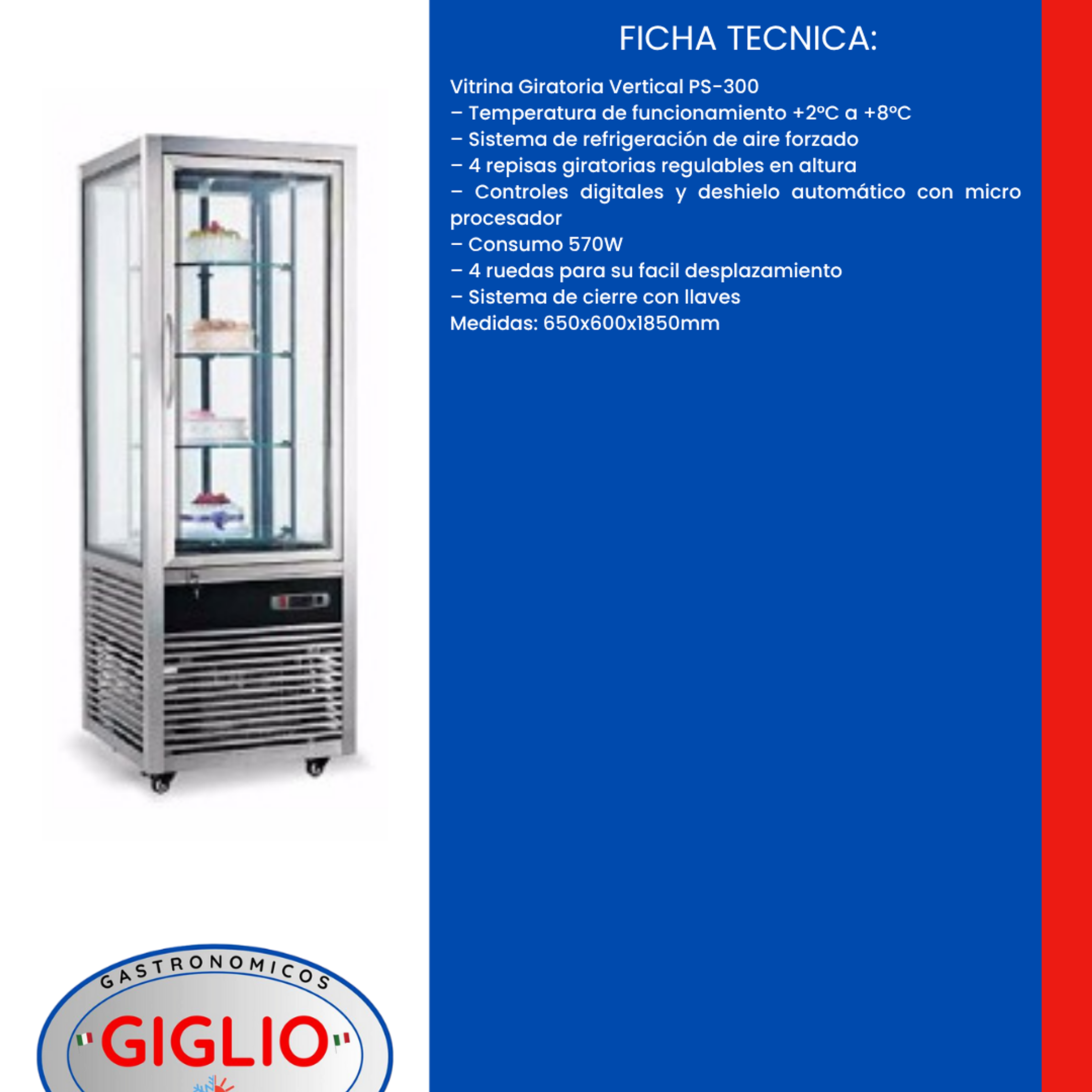 Vitrina Giratoria Vertical PS-300 2
