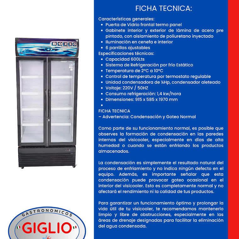 Visicooler LC-600 (2 Puertas) 2