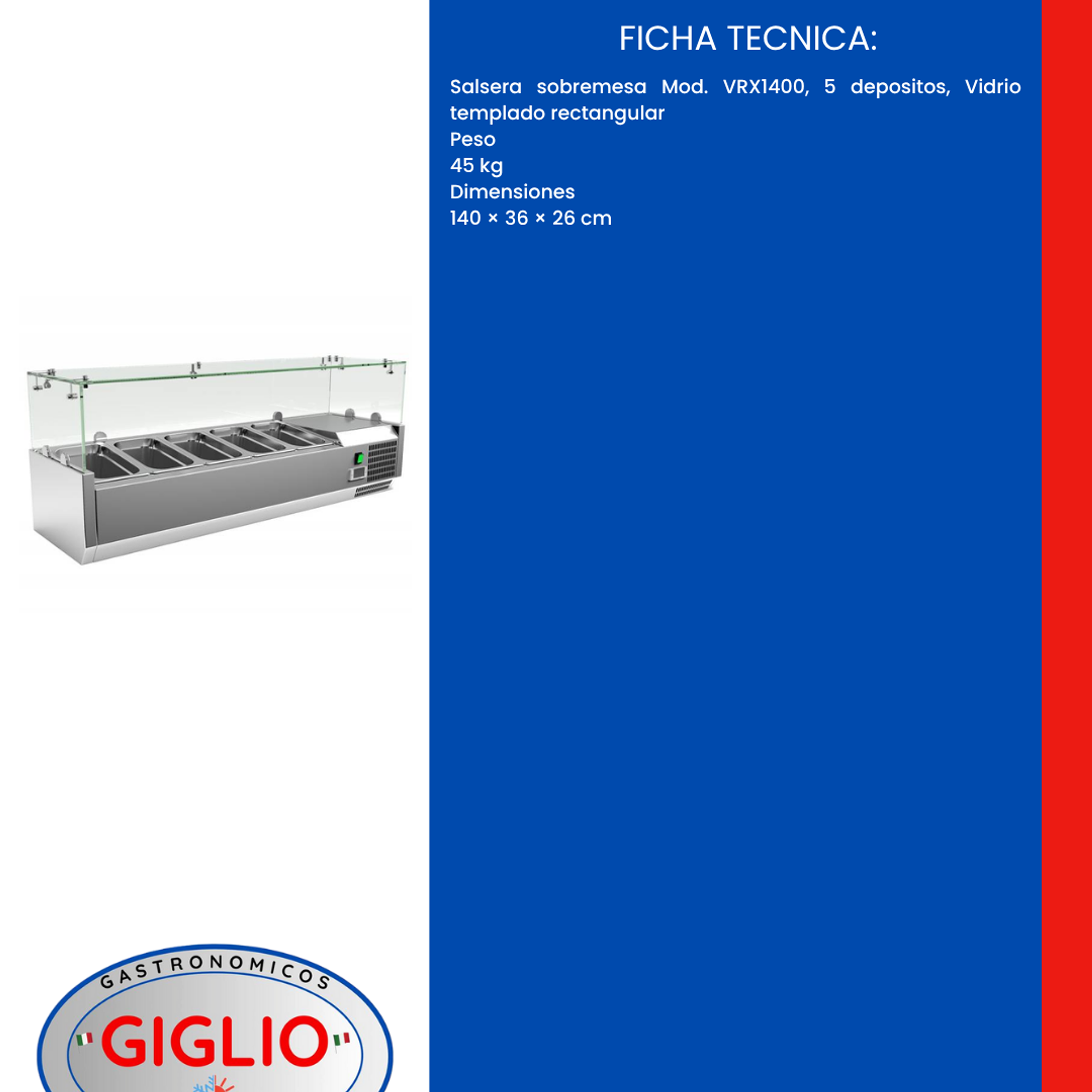 Salsera sobremesa VRX-1400 2