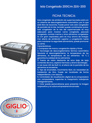 Isla Congelado 200Cm ZDS-200