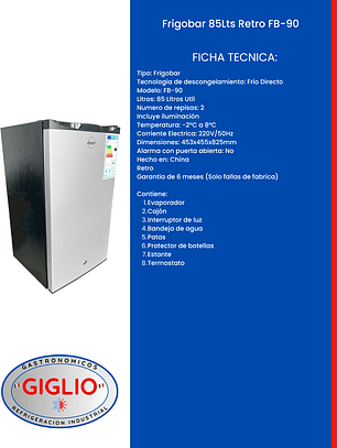 Frigobar 85Lts Retro FB-90