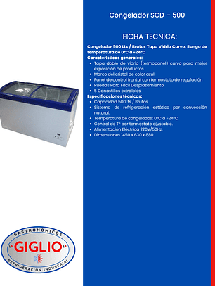 Congelador SCD - 500