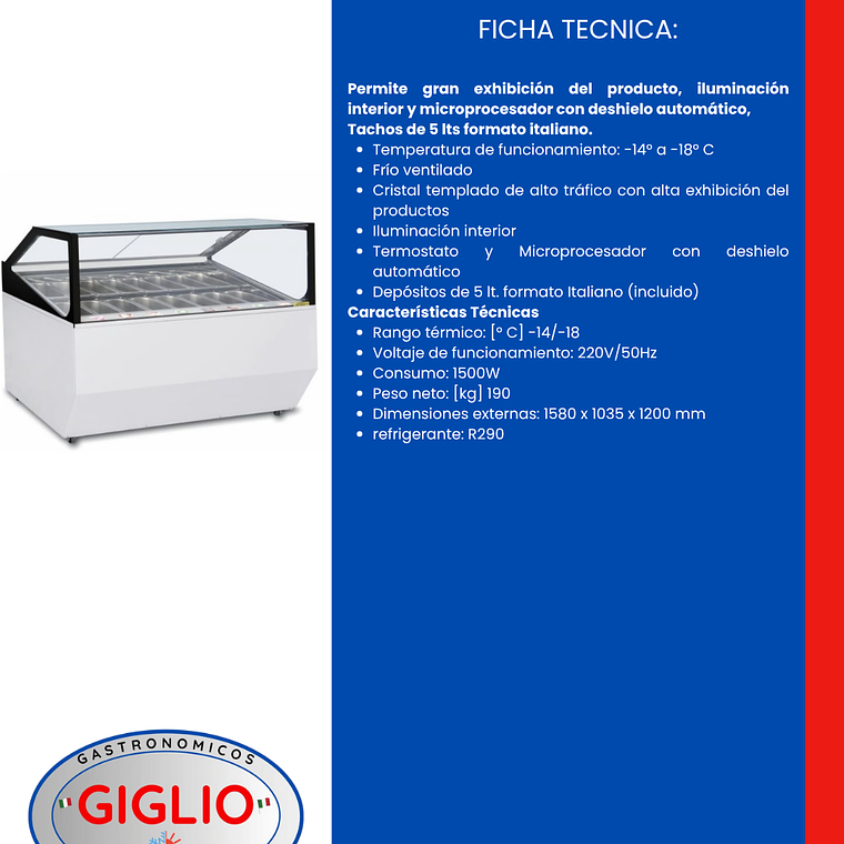 Barquillera Dritto 16 sabores 2