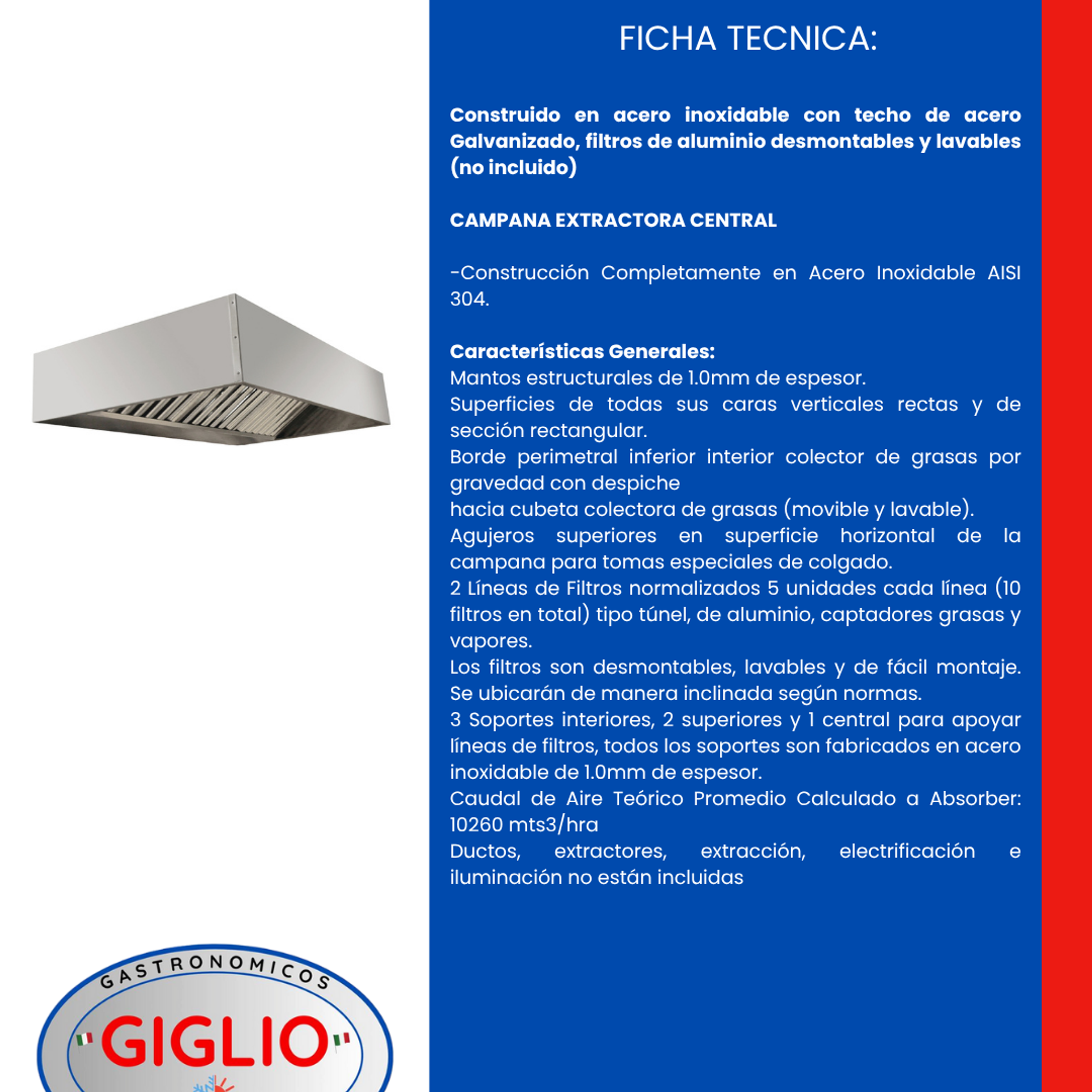 Campana Mural 3000x1000×350 mm 2