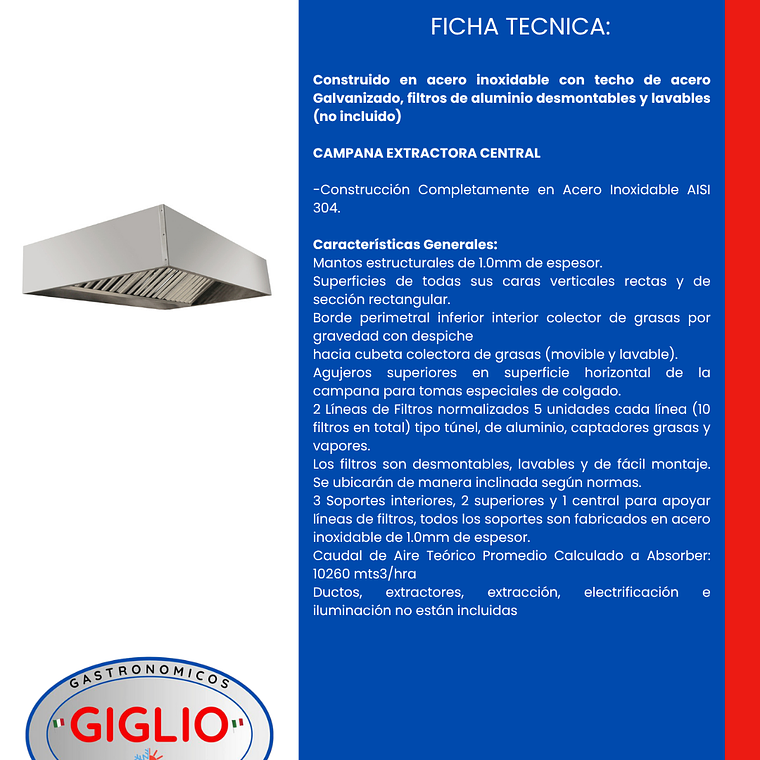 Campana Mural 3000x1000×350 mm 2