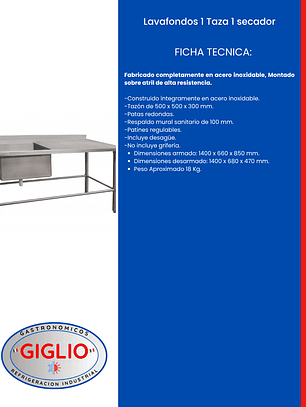 Lavafondos 1 Taza l secador