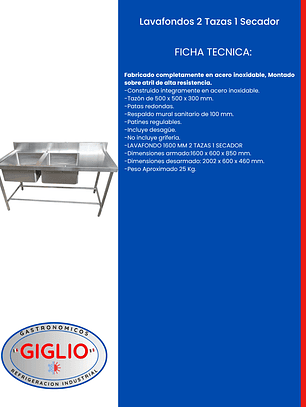 Lavafondos 2 Tazas 1 Secador
