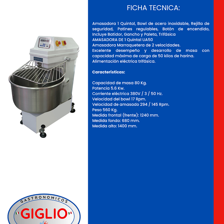 Amasadora 50 Kilos 1 Quintal Nacional 2