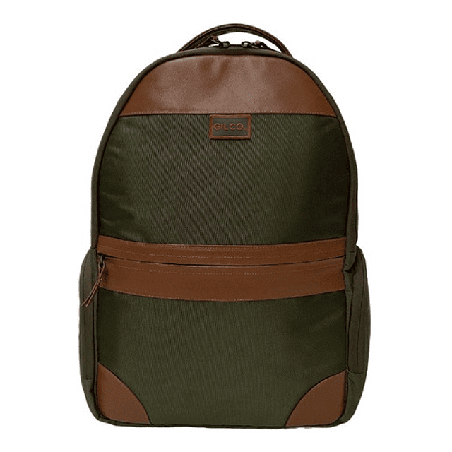 Morral Mochila Gilco Transit Cuero Lona Portátil Viaje 