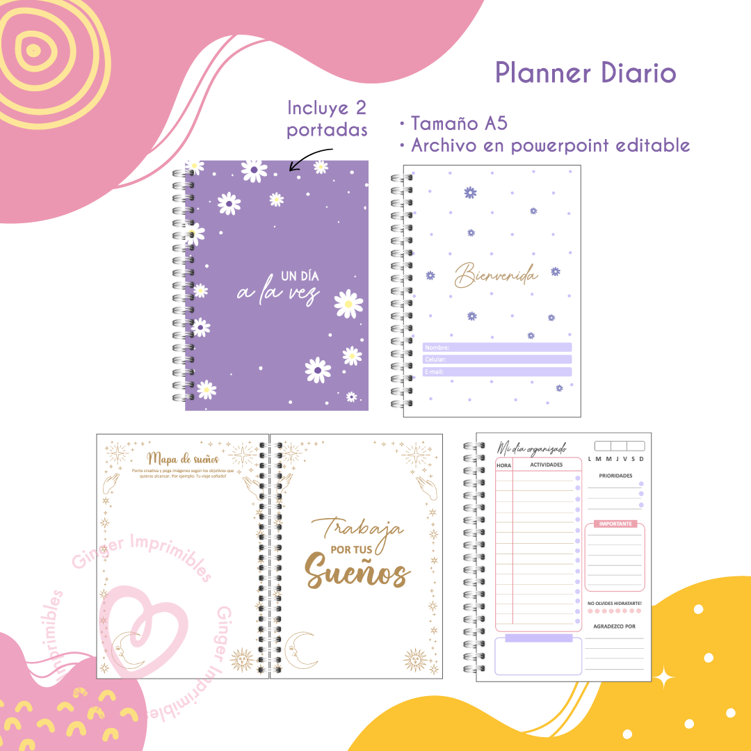 Digital Planner Diario Morado 2024 1