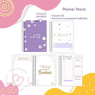 Digital Planner Diario Morado 2024