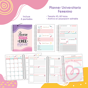 Digital Planner Universitario Femenino 2024