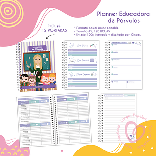 Imprimible Planner Educ de Párvulos 1  2024