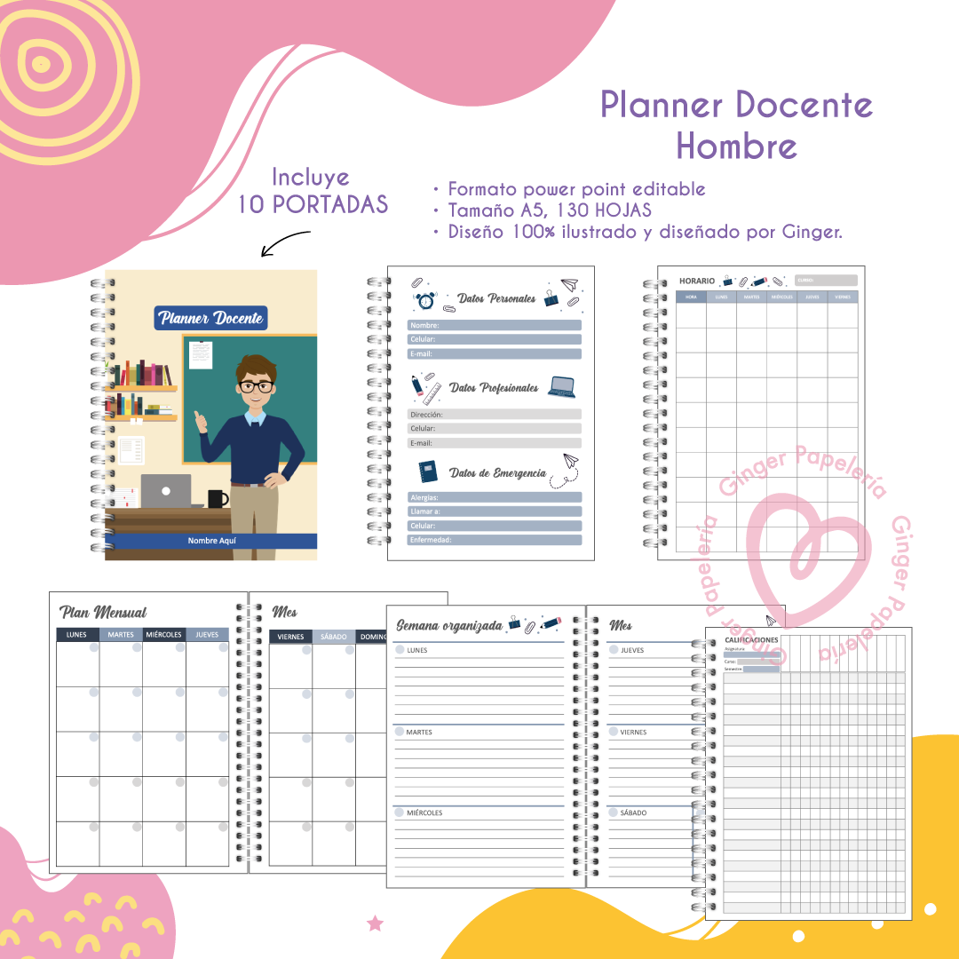 Digital Planner Docente hombre 2025 1