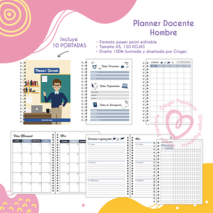 Digital Planner Docente hombre 2025